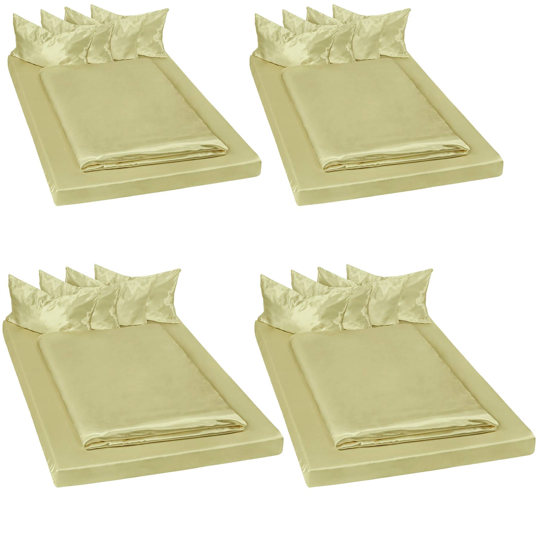 4st Bäddset satin 150x200