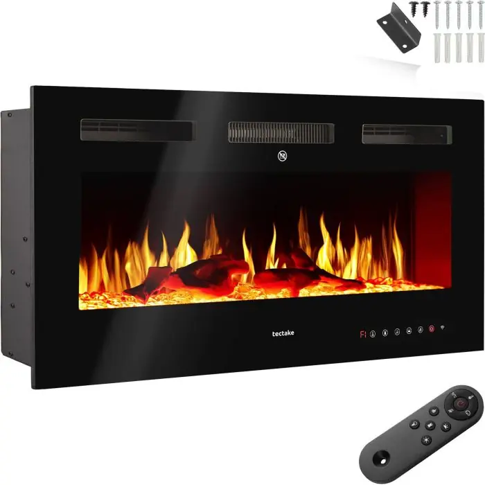 Vägghängd elkamin Luci