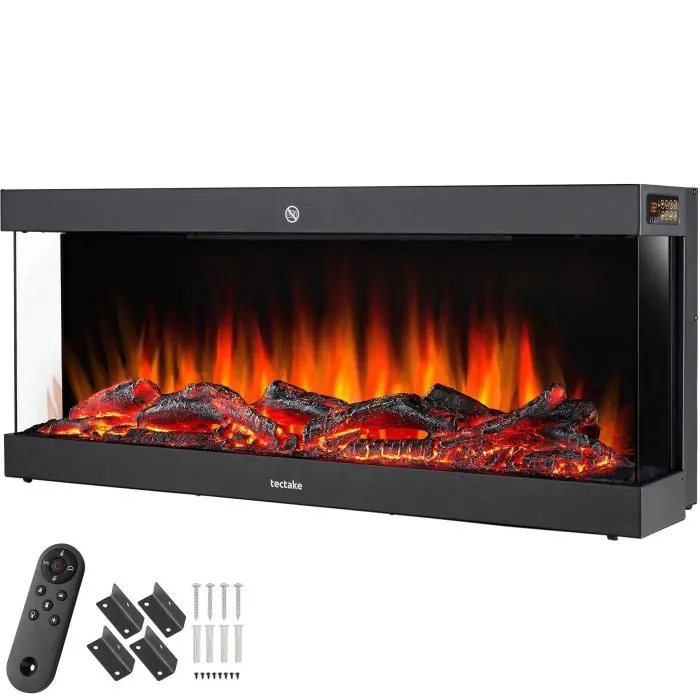 Vägghängd elkamin Luciano