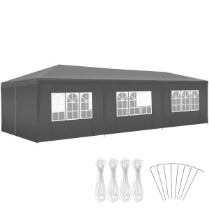 Paviljong Miramas 9x3m med 8 sidodelar vattent&auml;t