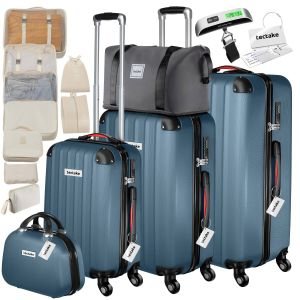Cleo-set med h&aring;rda resv&auml;skor, TSA-l&aring;s och v&auml;skv&aring;g